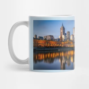 Blue Hour Melbourne Cityscape at Sunset Mug